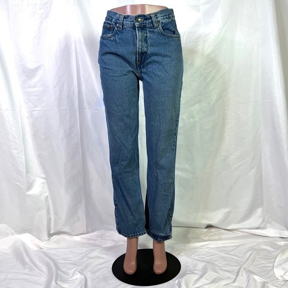 JEANS TRANSIT VINTAGE BLUE JEANS BOYFRIEND DESIGNED STRAIGHT LEGS 100% COTTON 34 - Picture 3 of 9